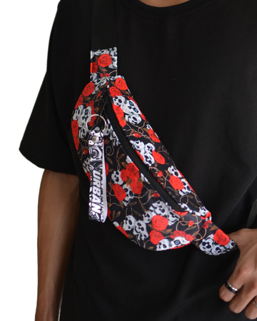 Skull Roses Fanny Pack