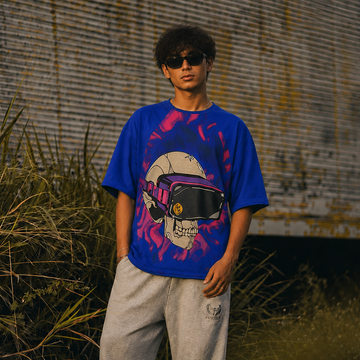 Skull VR Oversized Raglan T-shirt
