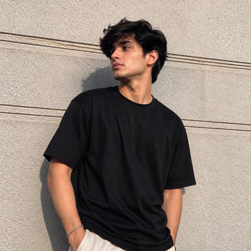 Black 100% Cotton solid T-shirt