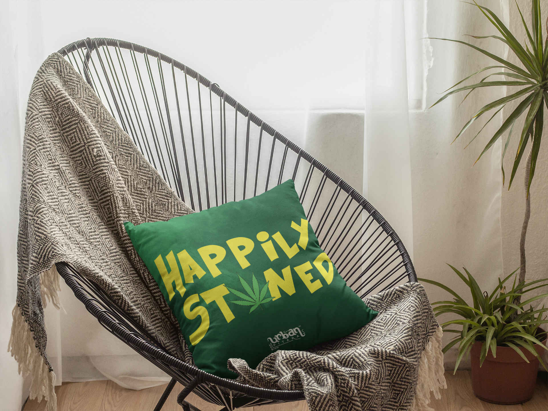 Happily Stoned Cushion Cover
