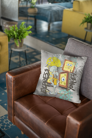 Spongebob Express Yourself Cushion Cover