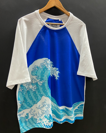 Waves Oversized Raglan T-shirt