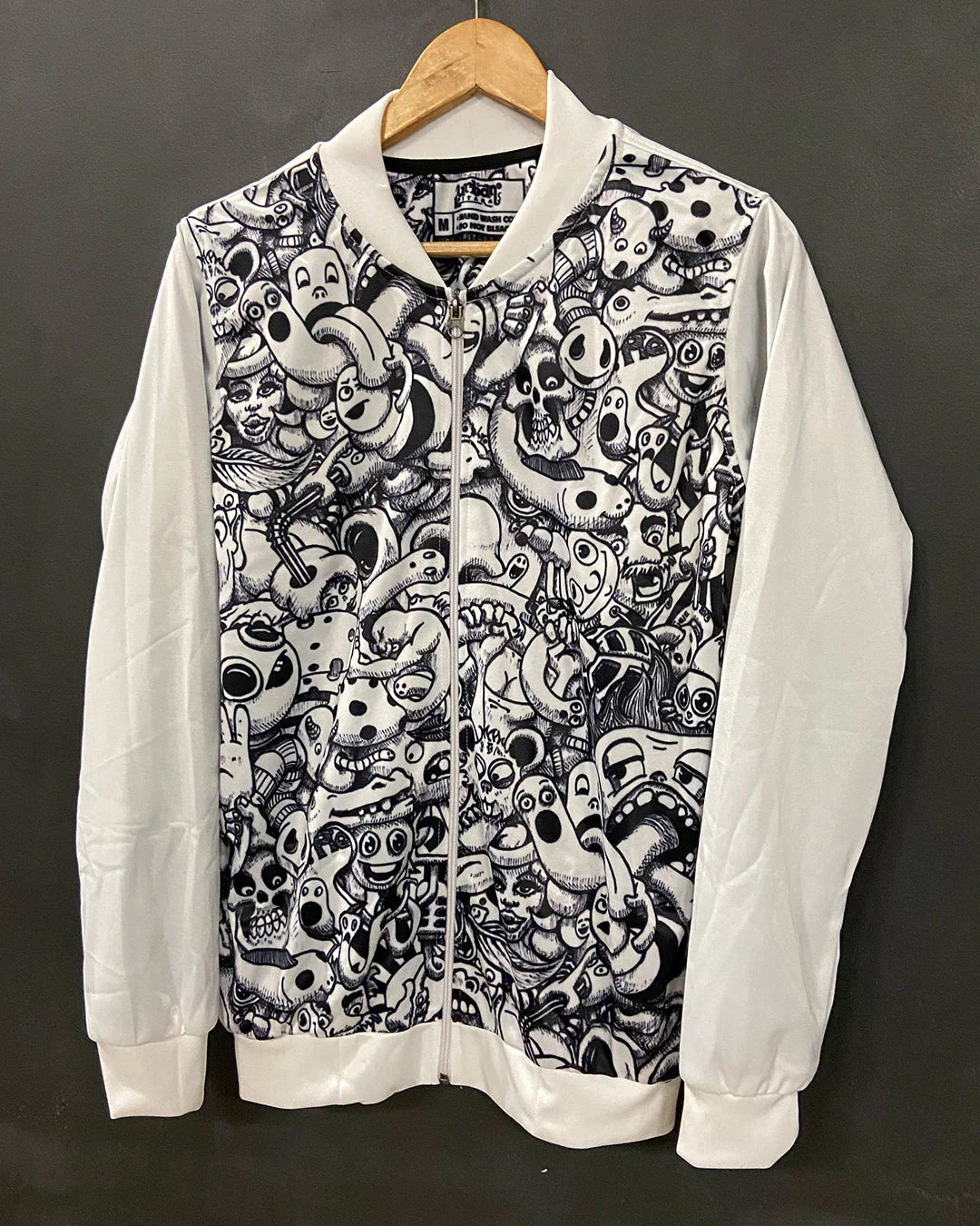 White Anime Half Bomber Jacket