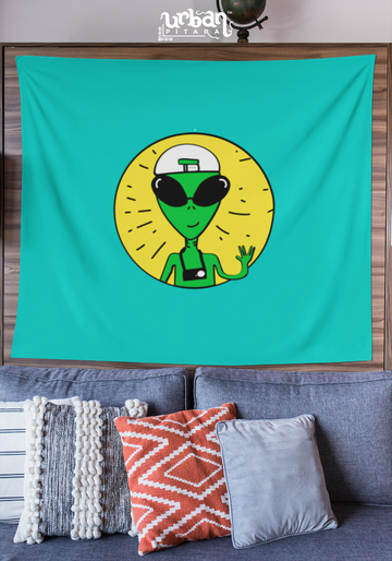 Backpacking Alien Flag