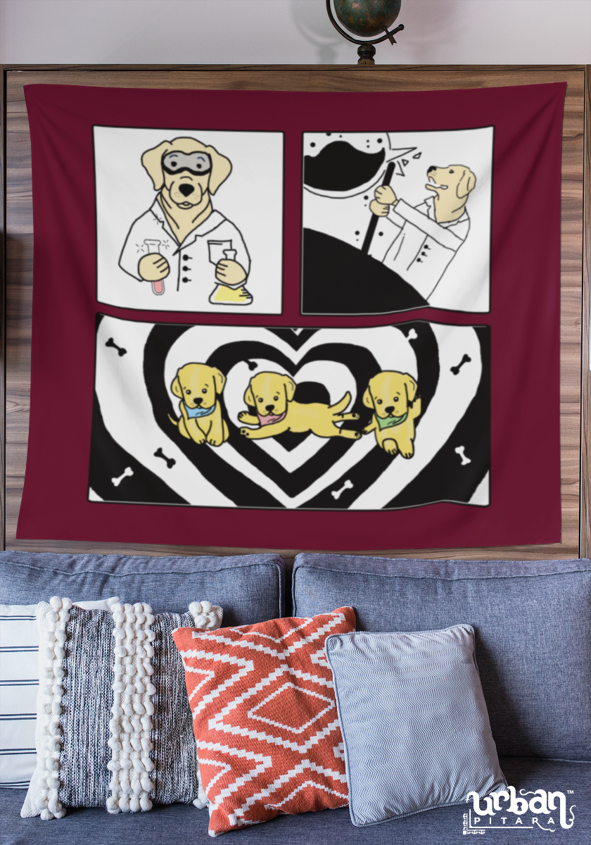 Lab Dog Maroon Flag