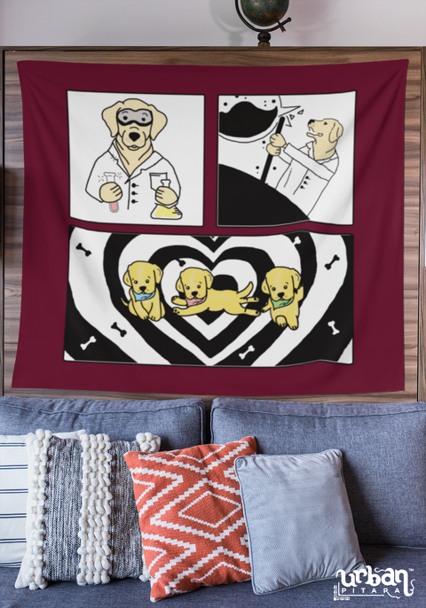 Lab Dog Maroon Flag