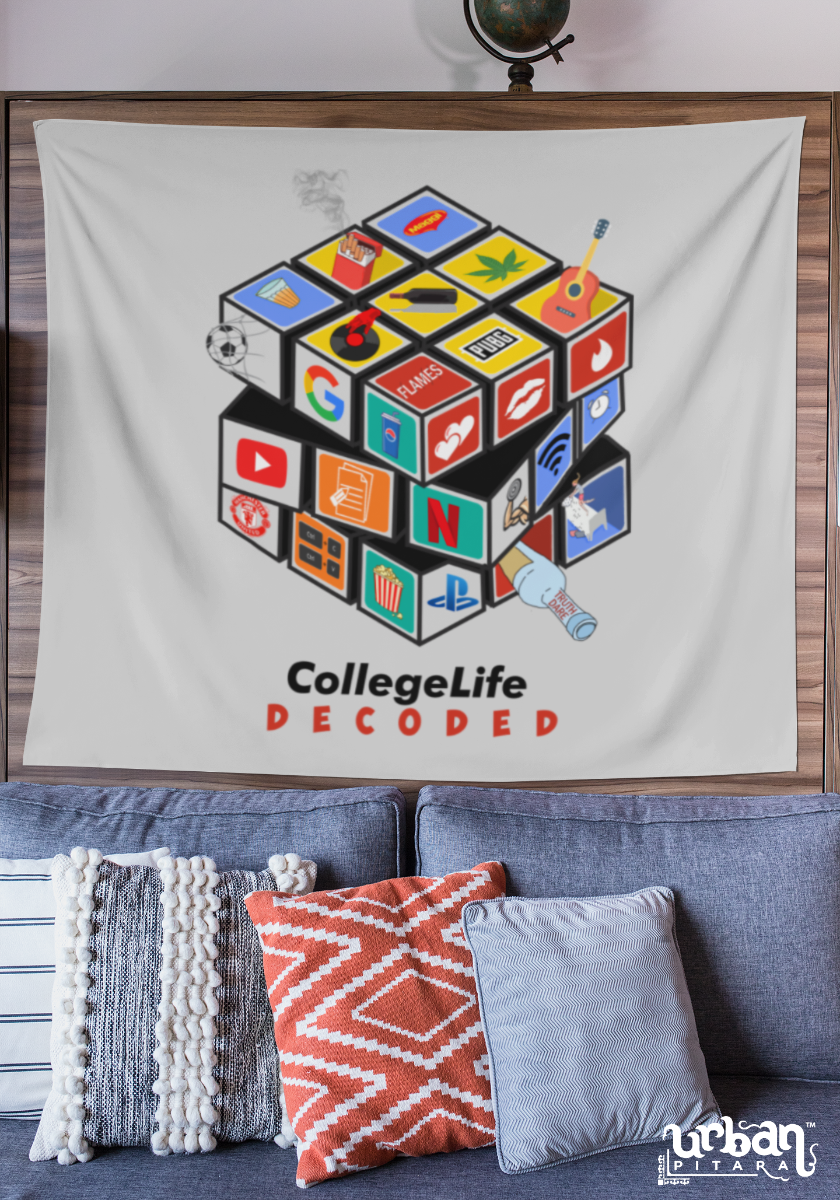 Rubik Cube College Life Flag