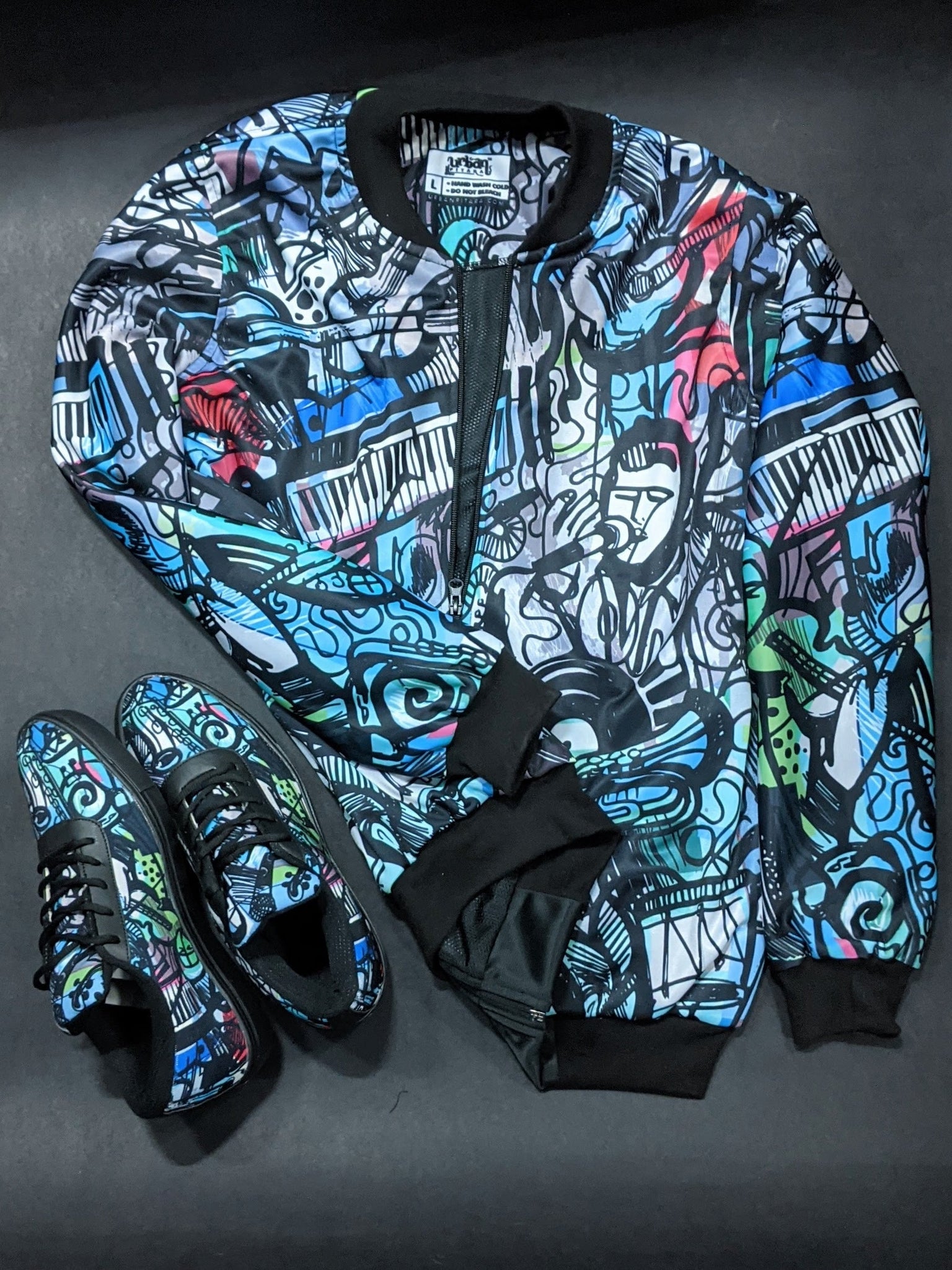 Soul Music Bomber Jacket and Shoes Combo