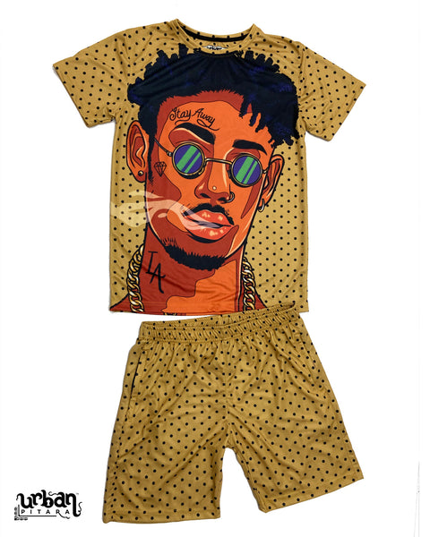 HipHop Blues T-shirt and Shorts Combo
