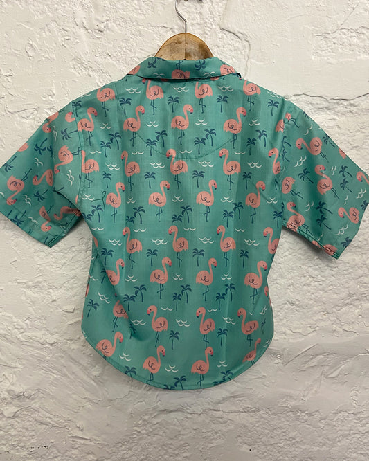Flamingo Crop Shirt