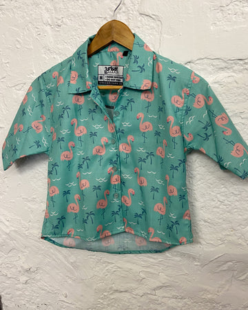 Flamingo Crop Shirt