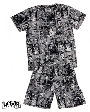 Killer Comics Mono T-shirt and Shorts Combo