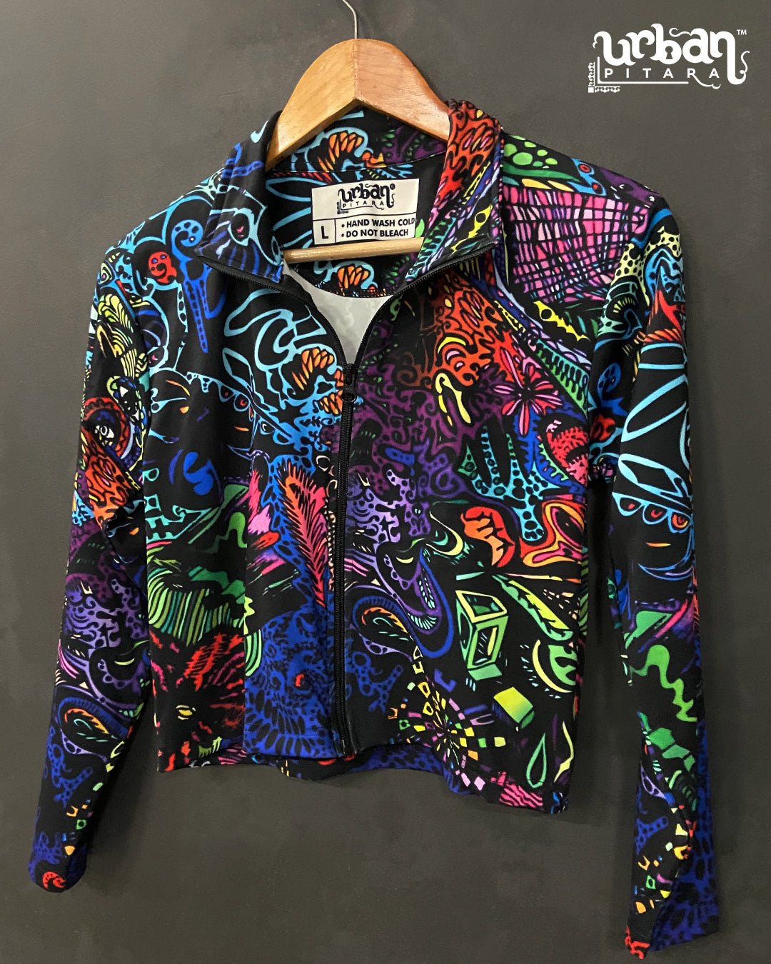 Acid Trip Athleisure Crop Jacket