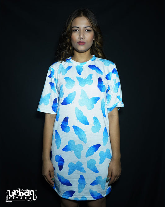 Butterflies Oversized Tshirt Dress