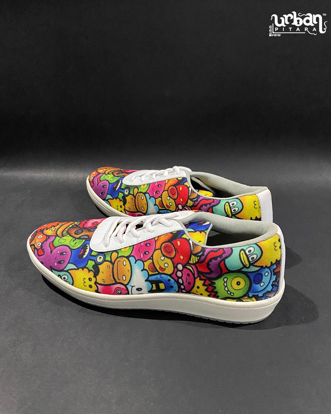 Cute Toon Doodle Canvas Sneakers