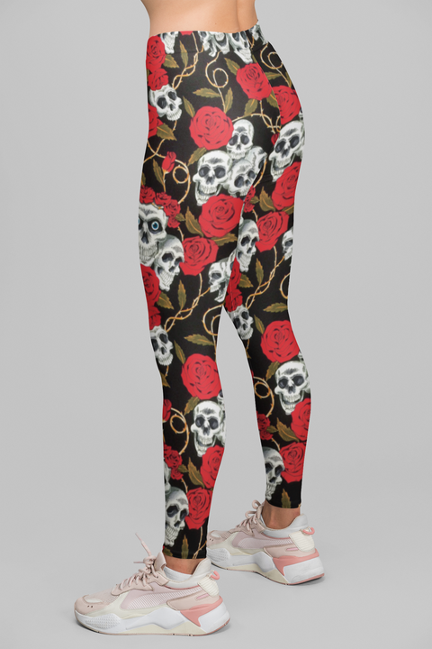 Skulls Roses Leggings