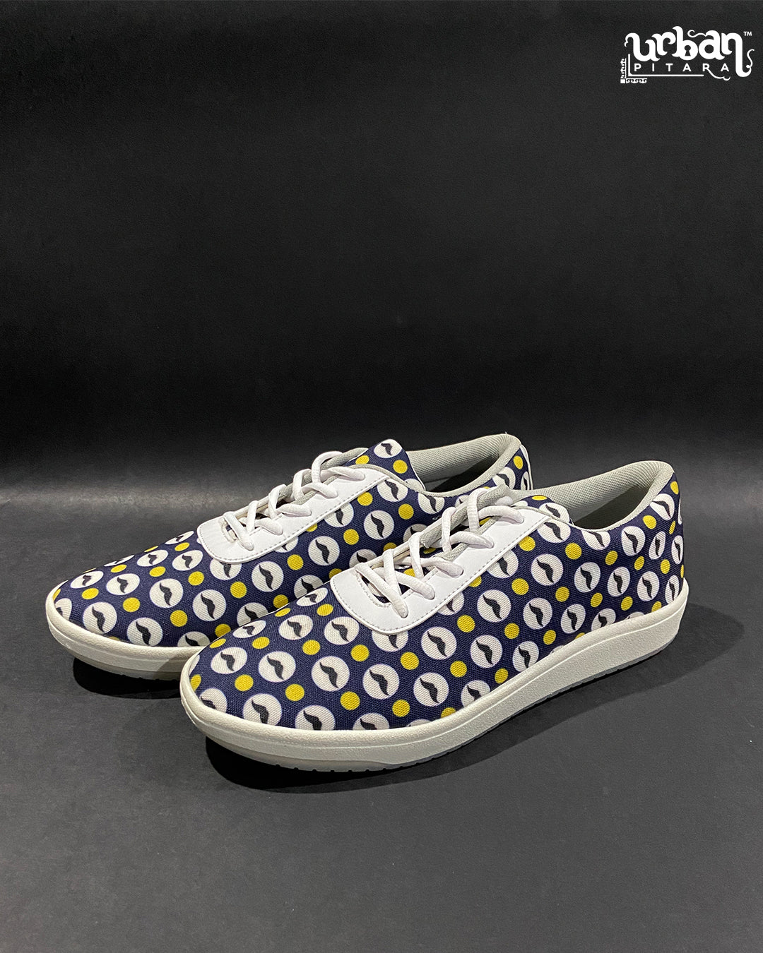 Mustache Canvas Sneakers