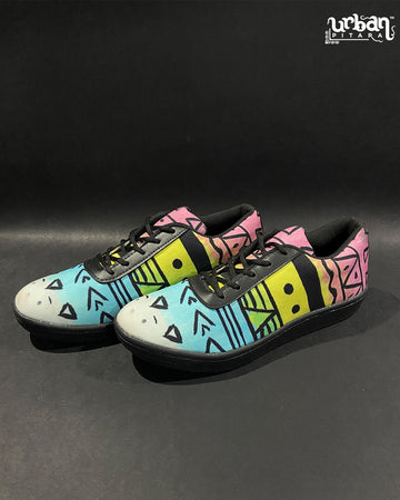 Painted Tribal Canvas Sneakers