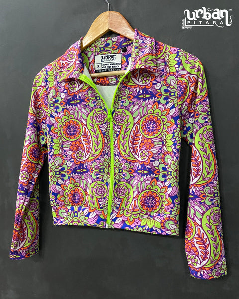 Paisley Athleisure Crop Jacket