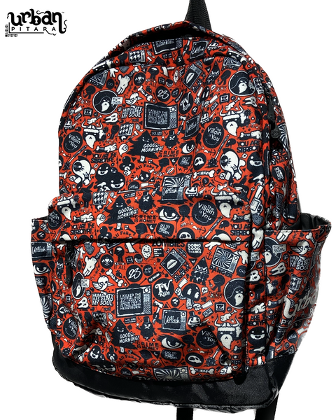Red Anime Canvas Backpack