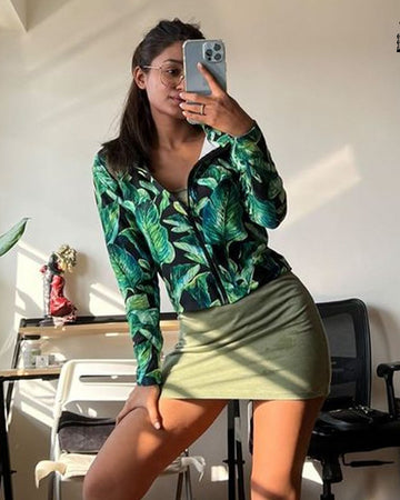Forest Athleisure Crop Jacket