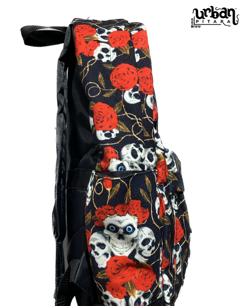 Skull Roses Canvas Backpack