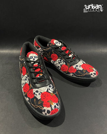 Skull Roses Canvas Sneakers