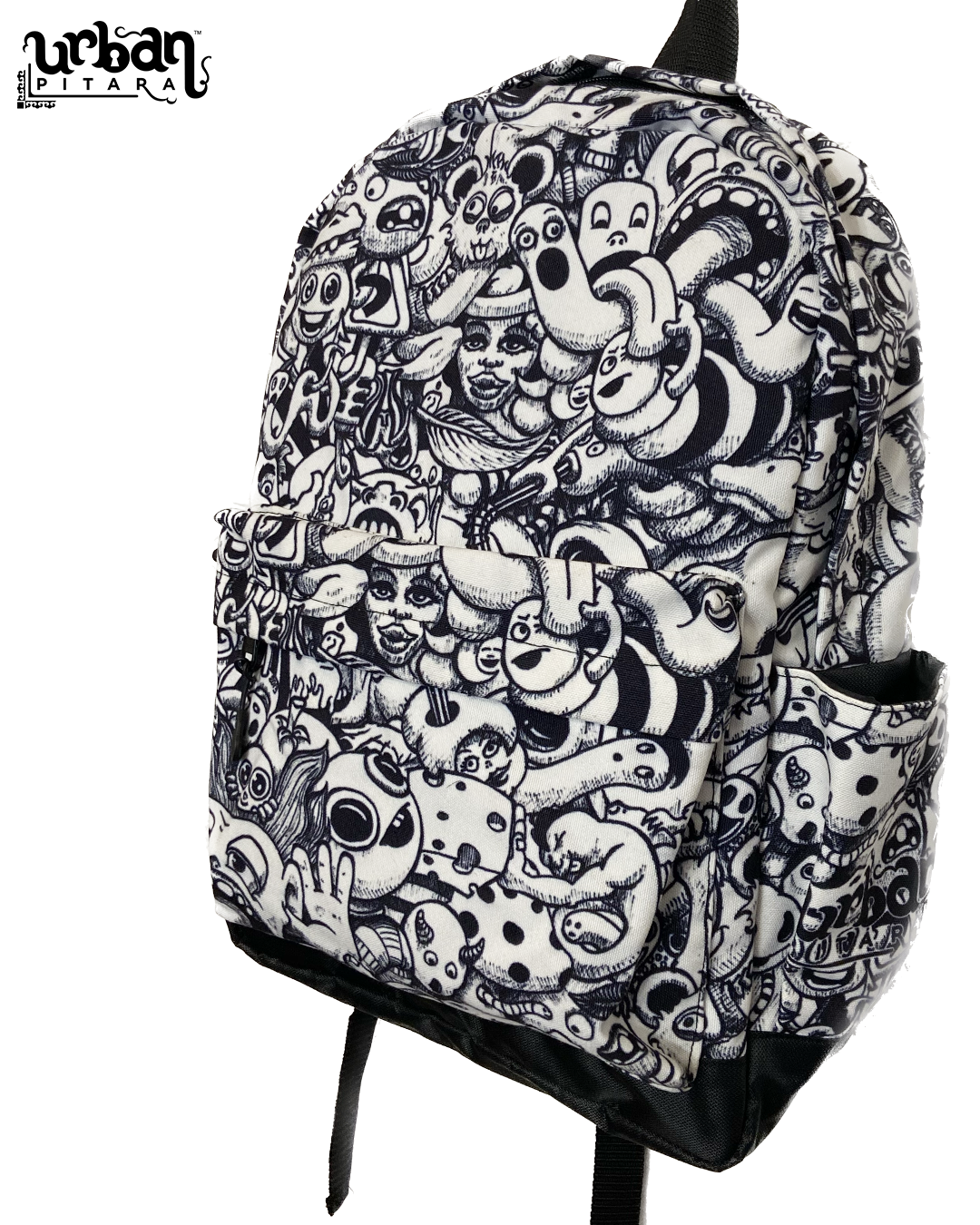 White Anime Canvas Backpack