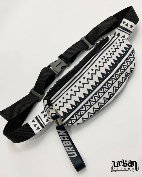 White Tribal Fanny Pack